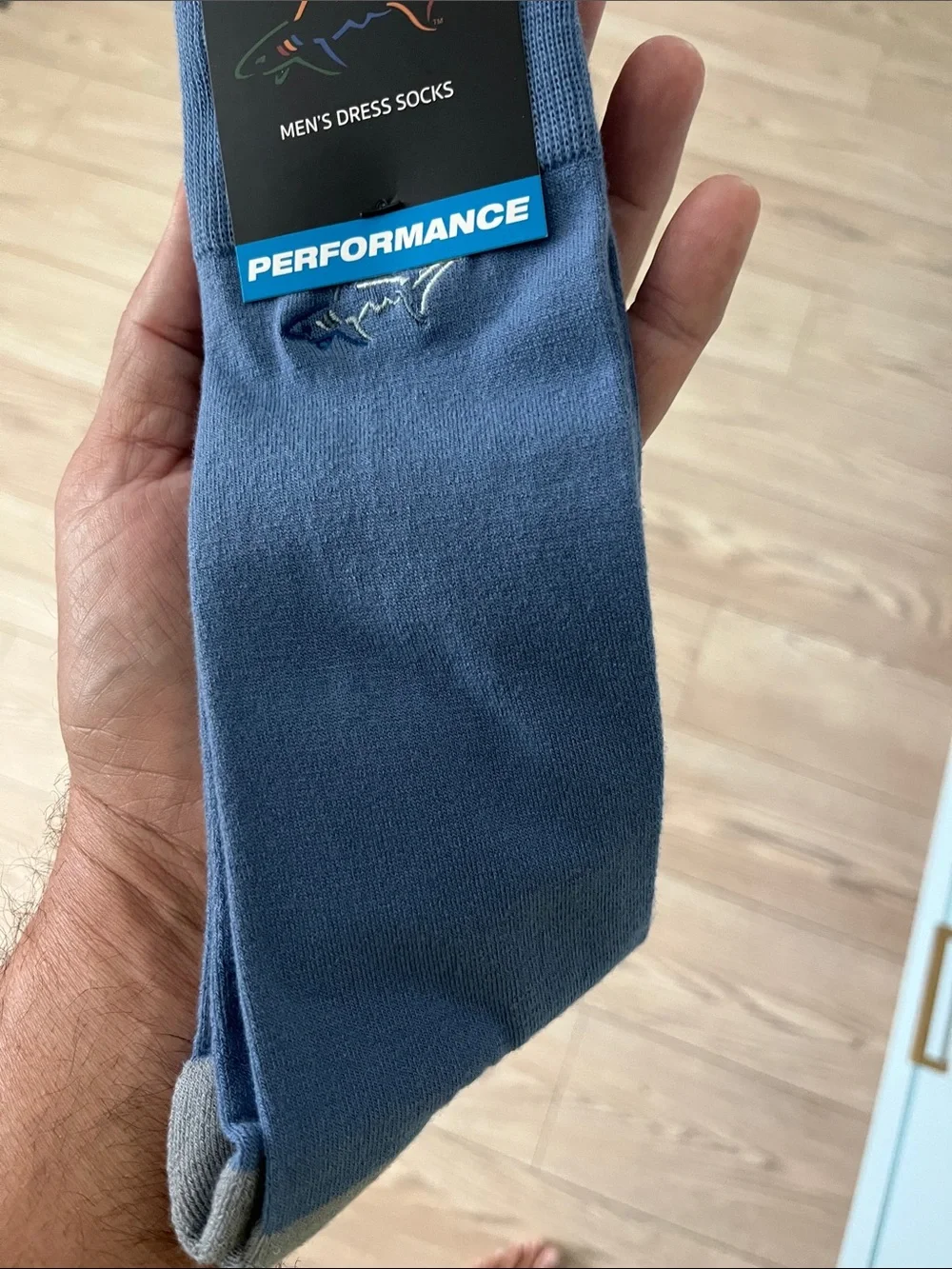 Greg Norman Collection Light Blue Dusk/Sterling Men's Dress Socks (1 Pair)